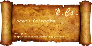 Mocanu Csinszka névjegykártya